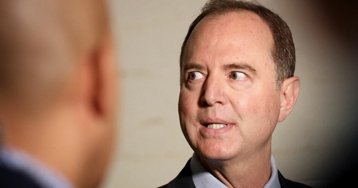 Rep. Adam Schiff is pictured at a news conference on Tuesd