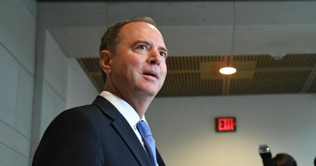 House Intelligence Committee Chairman Adam Schiff talks to reporters in the Capitol on Oct. 3, 2019