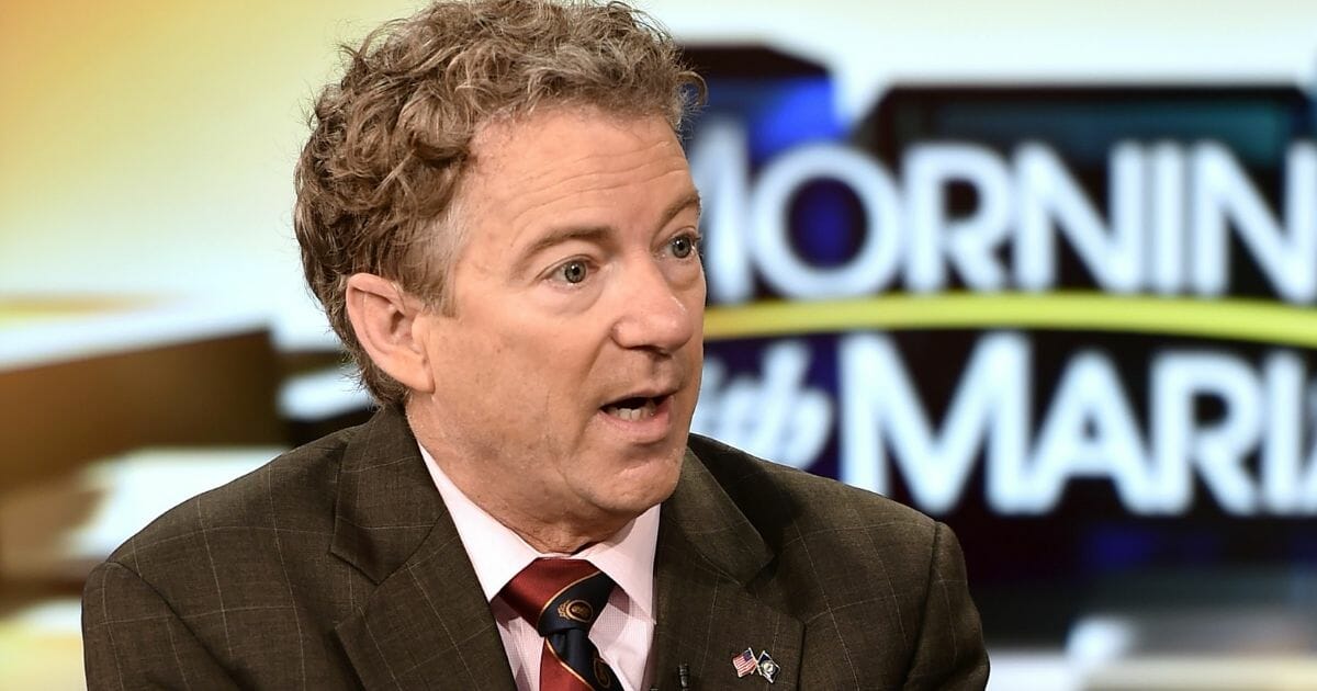 U.S. Sen. Rand Paul is pictured on the set of Fox News' "Mornings with Maria" on Jan. 17.