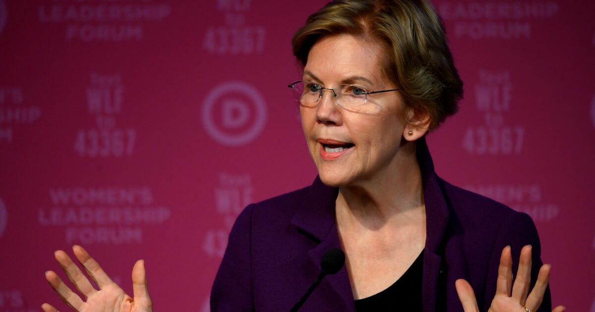 Massachusetts Sen. Elizabeth Warren speaks at a fundraiser at the "Women's Leadership Forum" in Washington on Thursday.