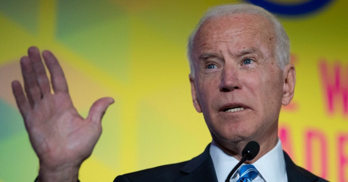 Former Vice President Joe Biden speaks during the Women's Leadership Forum Conference last week in Washington.