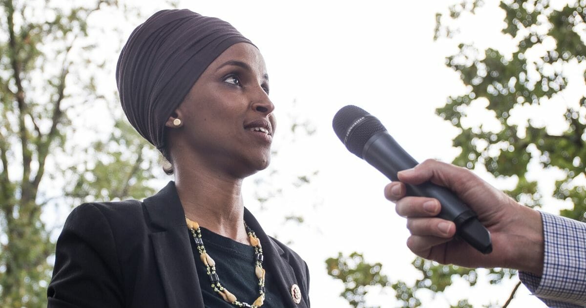 Democratic Rep. Ilhan Omar of Minnesota is interviewed in a file photo taken in September in Washington.