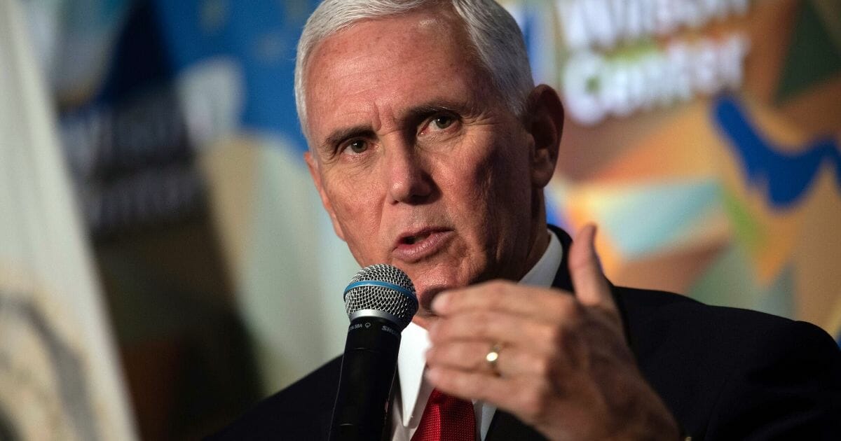 Vice President Mike Pence speaks on the future of the U.S. relationship with China at the Woodrow Wilson Center on Thursday in Washington.