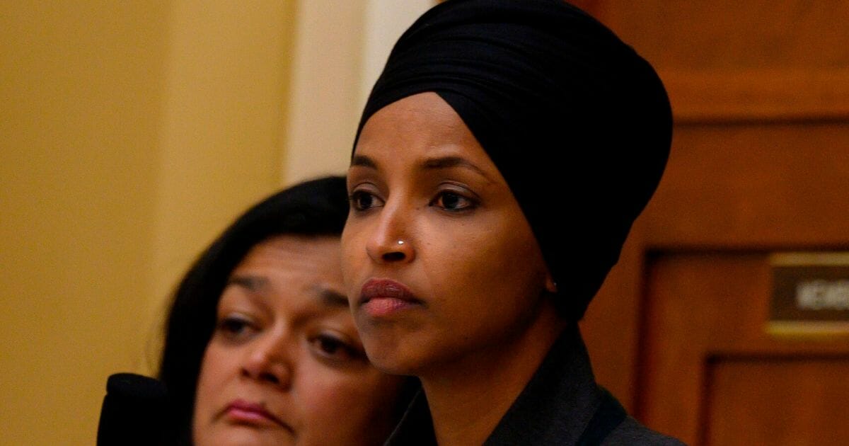 U.S. Rep. Ilhan Omar the Minnesota Democrat, is pictured at a hearing Tuesday on Capitol Hill.