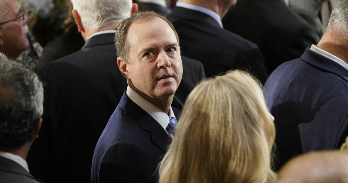House Intelligence Committee Chairman Adam Schiff is pictured at the Oct. 24 memorial service for the late Rep. Elija Cummings in the Capitol's Statuary Hall.
