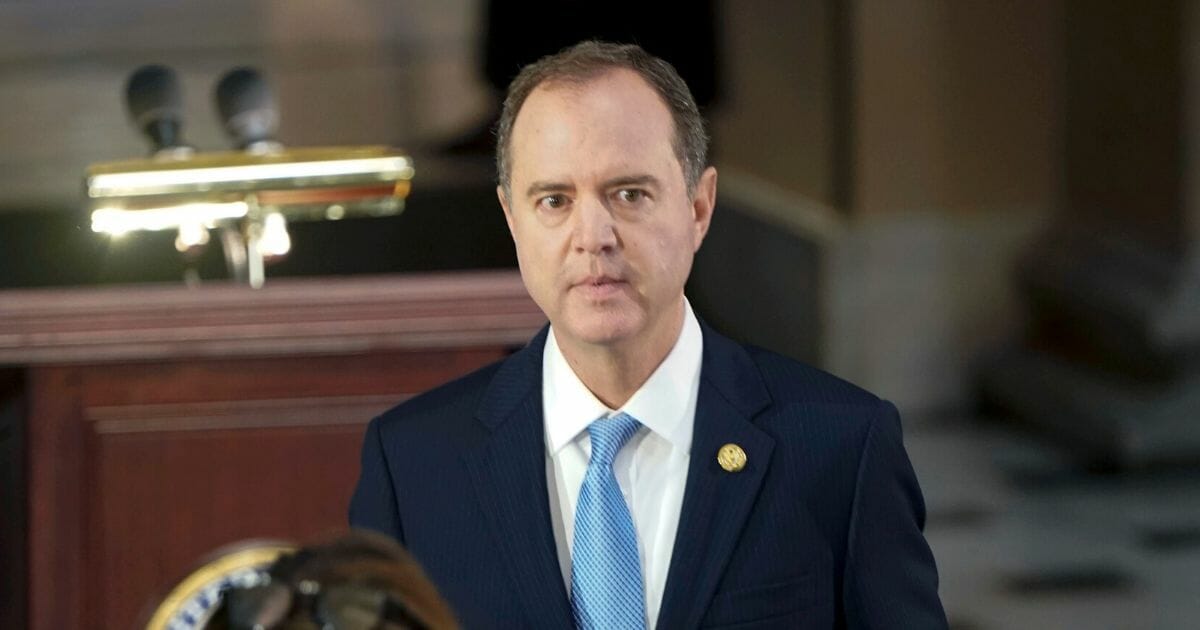 House Intelligence Committee Adam Schiff is pictured in a file photo from the Oct. 17 memorial service for the late Rep. Elijah Cummings in the nation's Capitol.