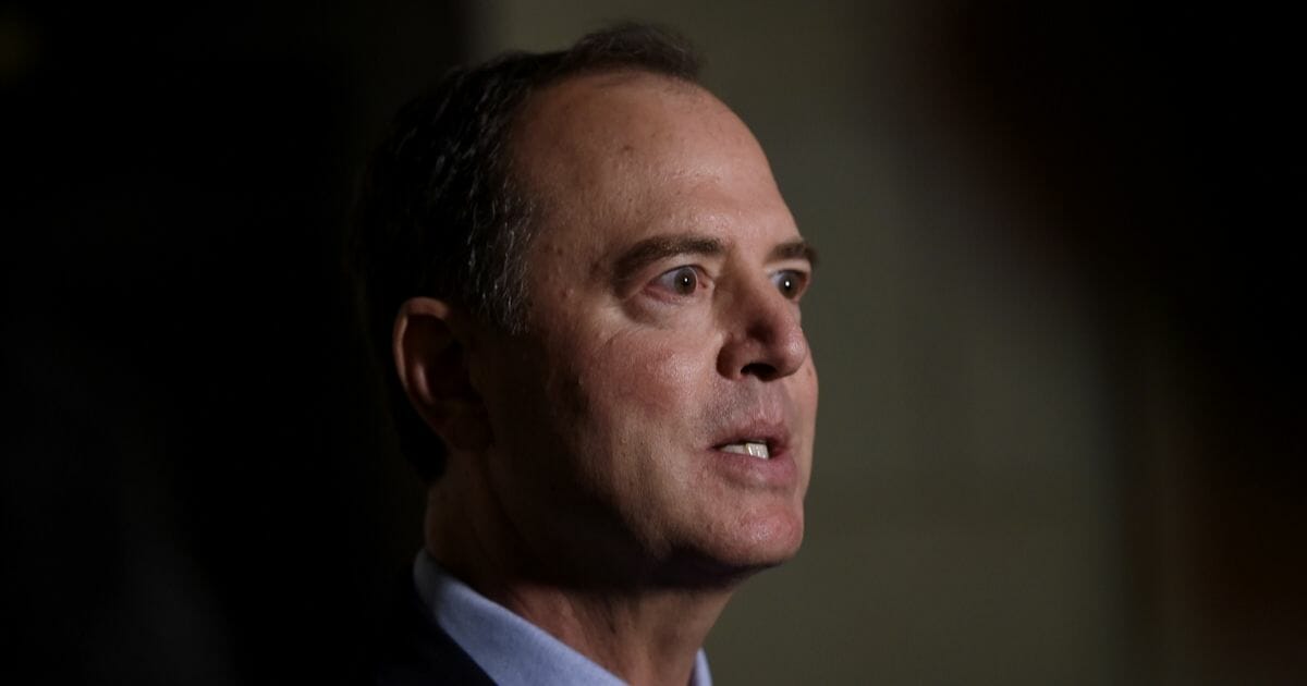 Adam Schiff, Chairman of the House Intelligence Committee, speaks to the media before a closed-door meeting regarding the ongoing impeachment inquiry against President Donald Trump at the U.S. Capitol on Oct. 8, 2019, in Washington, D.C.