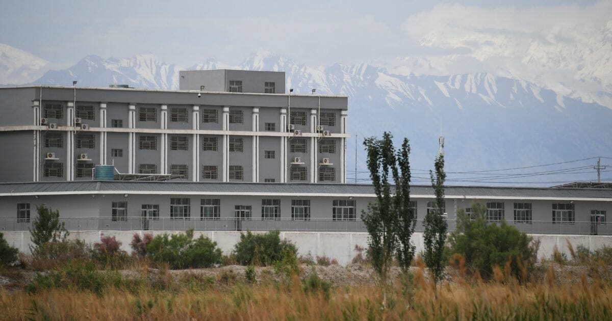 This photo taken on June 4, 2019, shows a facility believed to be a re-education camp where mostly Muslim ethnic minorities are detained, north of Akto in China's northwestern Xinjiang region.