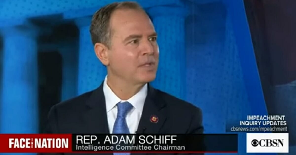 U.S. Rep. Adam Schiff is interviewed on "Face the Nation" on Sunday.