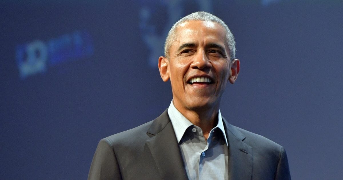 Former President Barack Obama arrives at the opening of the Bits & Pretzels meetup on Sept. 29, 2019 in Munich, Germany.