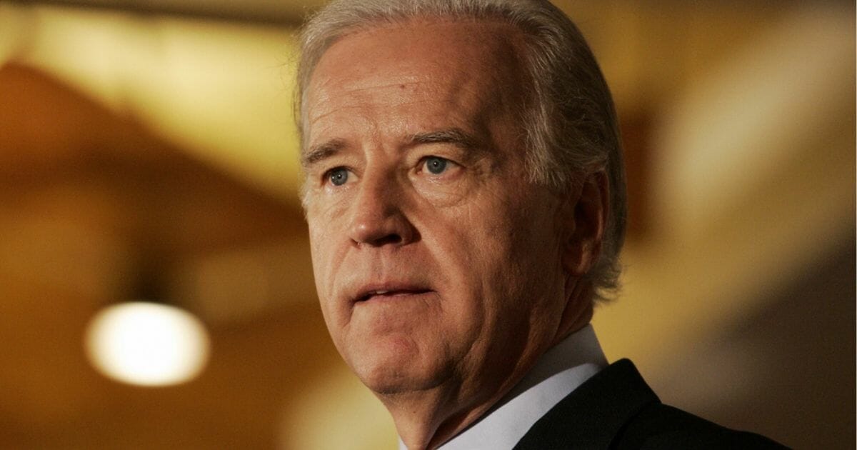 Then-Sen. Joe Biden speaks during the American Association for Justice's convention in Chicago on July 15, 2007.