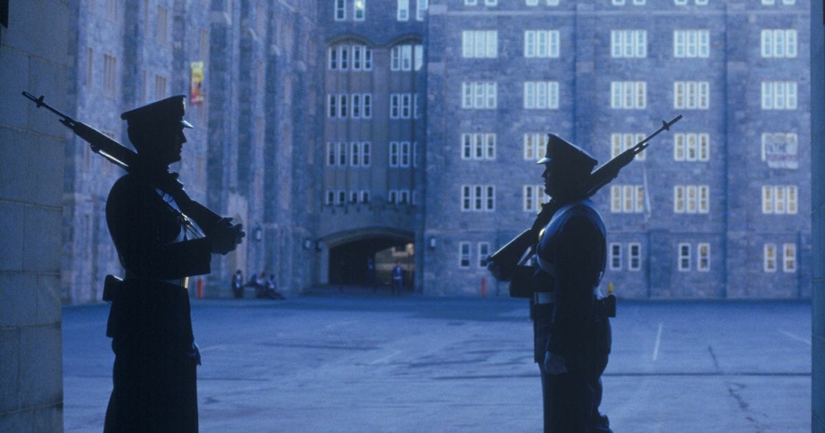 Two Cadets Patrolling, West Point Military Academy, West Point, New York.