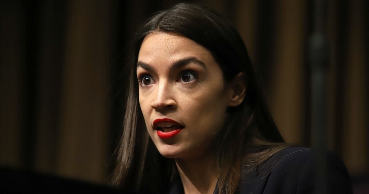 Alexandria Ocasio-Cortez speaks during the National Action Network Convention on April 5, 2019, in New York.