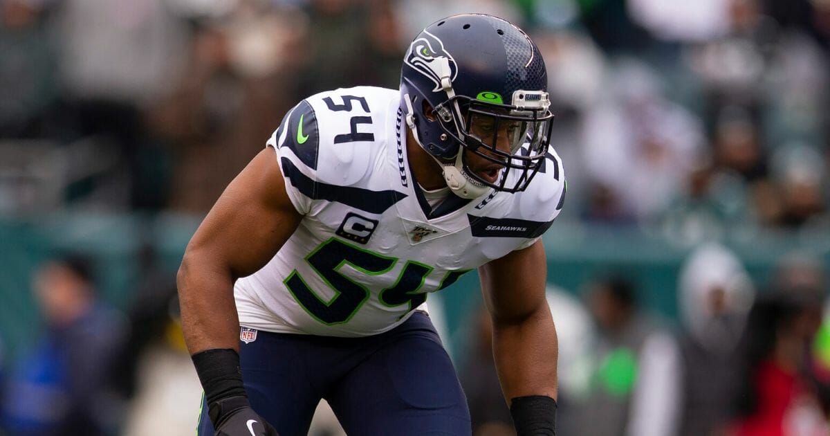 Bobby Wagner #54 of the Seattle Seahawks in action against the Philadelphia Eagles at Lincoln Financial Field on Nov. 24, 2019, in Philadelphia, Pennsylvania.