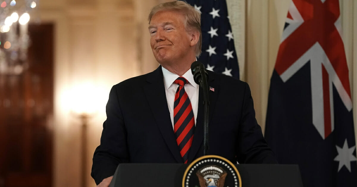 President Donald Trump participates in a joint news conference with Australian Prime Minister Scott Morrison in the East Room of the White House on Sept. 20, 2019, in Washington, D.C.
