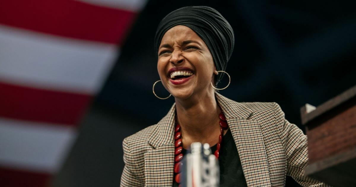 Rep. Ilhan Omar (D-Minnesota) speaks at a campaign rally for Senator (I-Vermont) and presidential candidate Bernie Sanders at the University of Minnesotas Williams Arena on Nov. 3, 2019, in Minneapolis, Minnesota.
