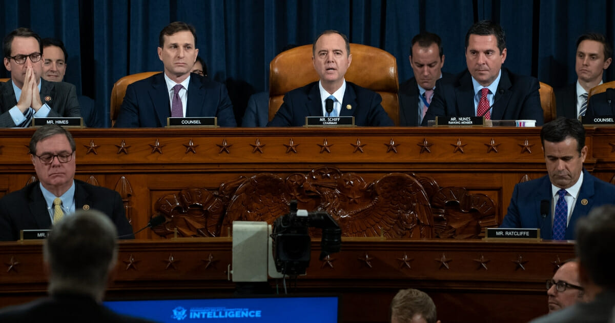 House Intelligence Committee Chairman Adam Schiff, D-Calif., gives an opening statement during the first public hearings as part of the impeachment inquiry into President Donald Trump.