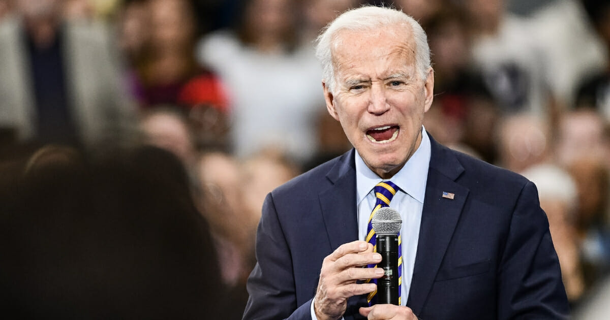 Democratic presidential candidate and former vice President Joe Biden speaks to the audience during a town hall in Greenwood, South Carolina, on on Nov. 21, 2019.