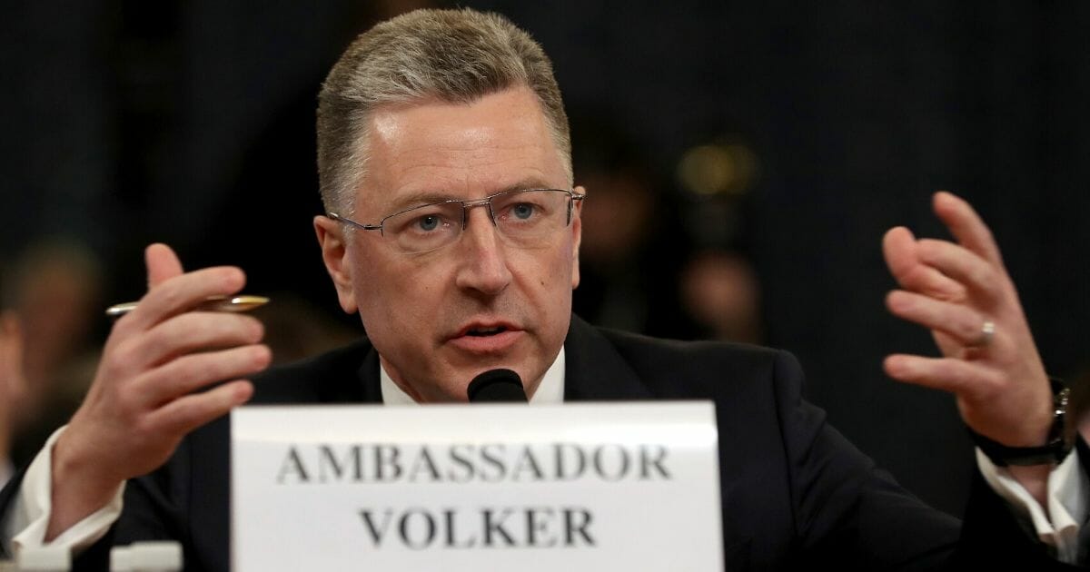 Former State Department special envoy to Ukraine Kurt Volker testifies before the House Intelligence Committee in the Longworth House Office Building on Capitol Hill Nov. 19, 2019, in Washington, D.C.