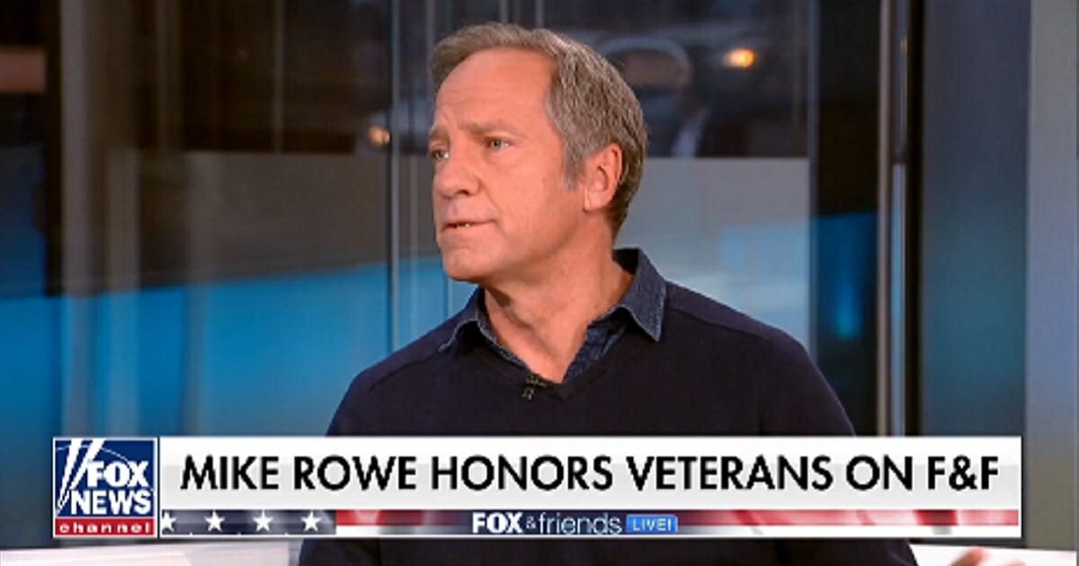 Author and former television host Mike Rowe makes a Veterans Day appearance Monday on "Fox & Friends."