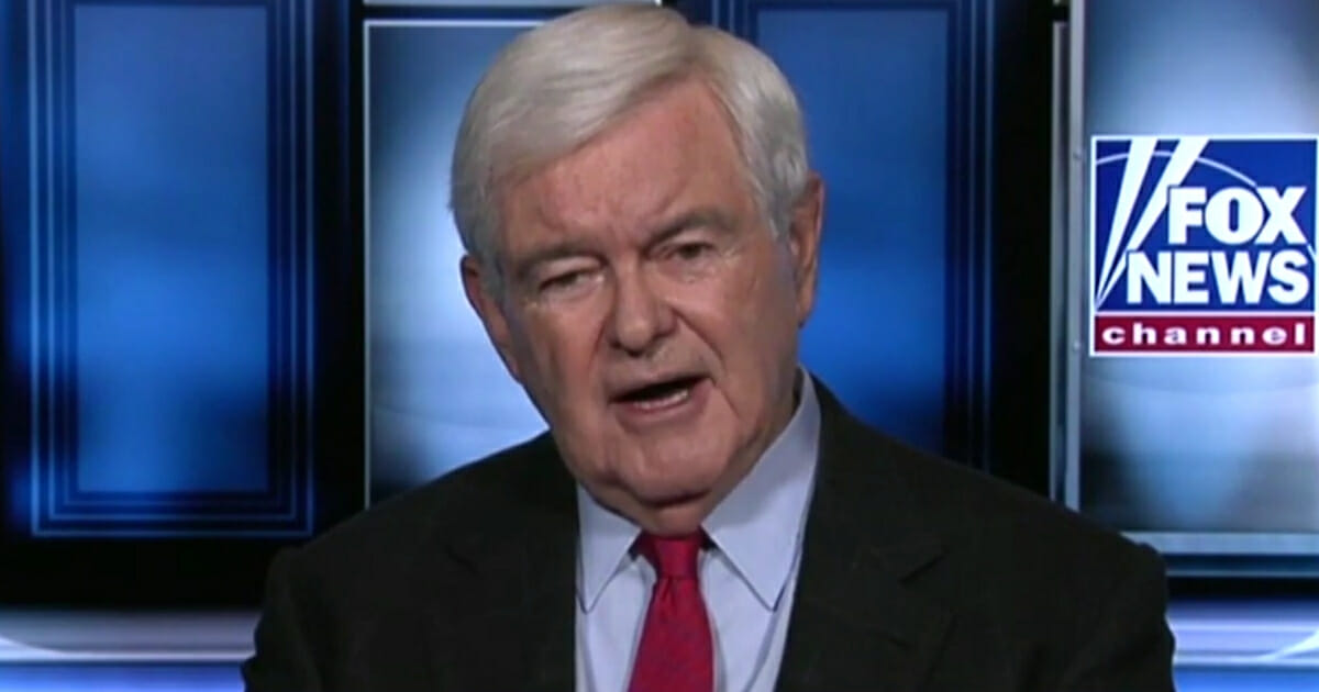 Former House Speaker Newt Gingrich appears on Fox News' "America's Newsroom" on Wednesday.
