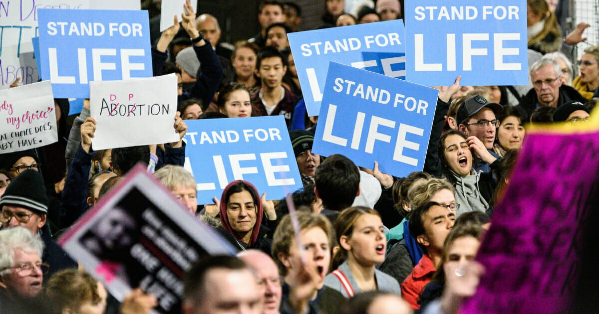 Pro life protesters