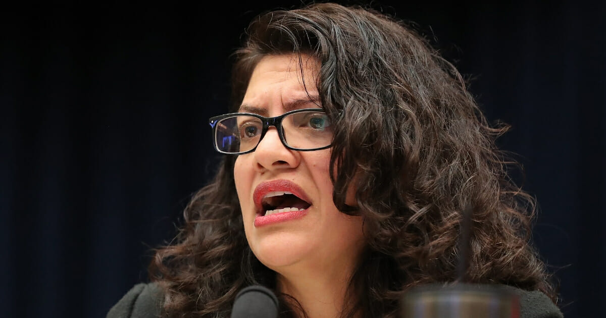 Democratic Rep. Rashida Tlaib of Michigan speaks during a hearing in the Rayburn House Office Building on Capitol Hill.