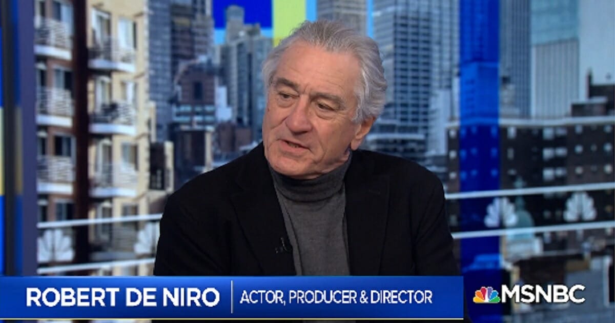 Actor Robert De Niro appears Saturday on MSNBC's "Morning Joy."