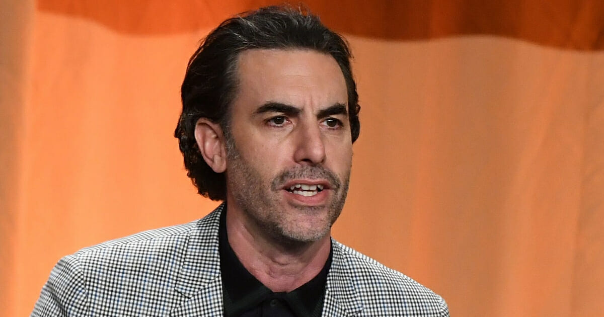Actor Sacha Baron Cohen speaks on stage during the Hollywood Foreign Press Association's annual Grants Banquet at The Beverly Wilshire in Beverly Hills, California, on July 31, 2019.
