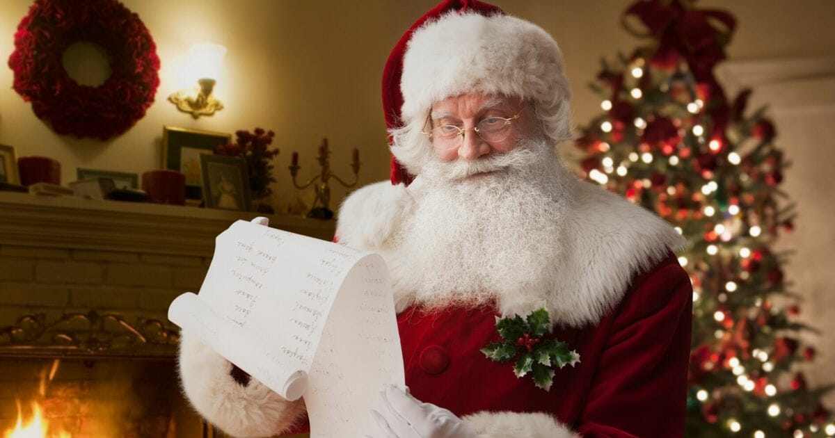 A stock image of a Santa impersonator is pictured above.