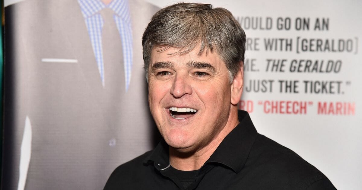 Sean Hannity attends Geraldo Rivera Launches His New Book "The Geraldo Show: A Memoir" at Del Frisco's Grille on April 2, 2018, in New York City.