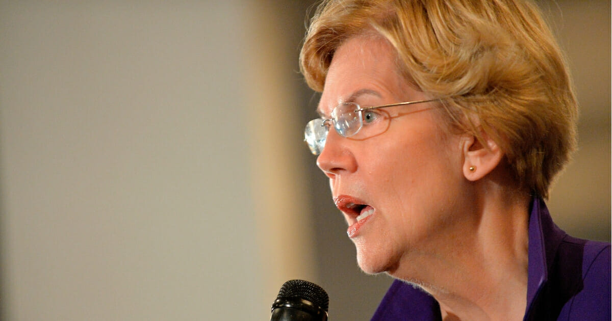 Democratic presidential hopeful Sen. Elizabeth Warren of Massachusetts speaks to union members at the Holiday Inn in Concord, New Hampshire, on Nov. 13, 2019.