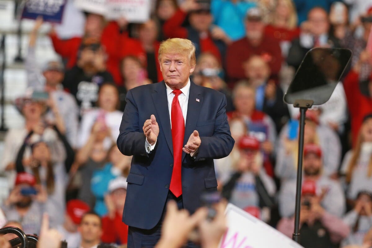 President Donald Trump attends a rally at CenturyLink Center on Nov. 14, 2019 in Bossier City, Louisiana.