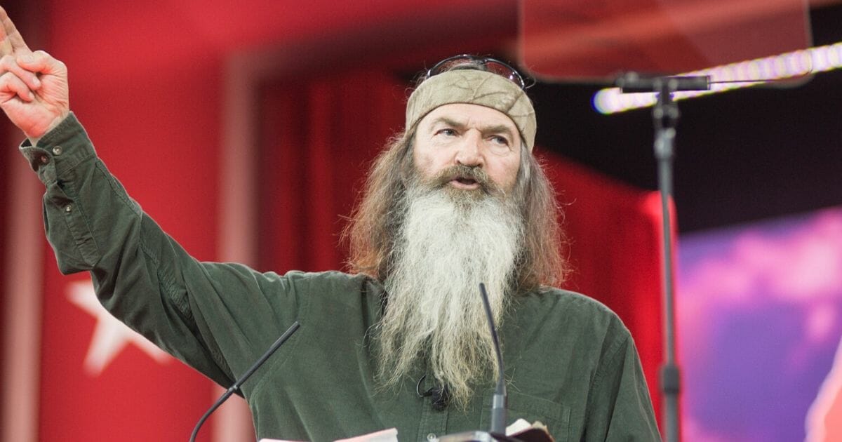 Phil Robertson, the patriarch of the "Duck Dynasty" reality show, is pictured in a 2015 file photo speaking to the Conservative Political Action Conference in National Harbor, Maryland.