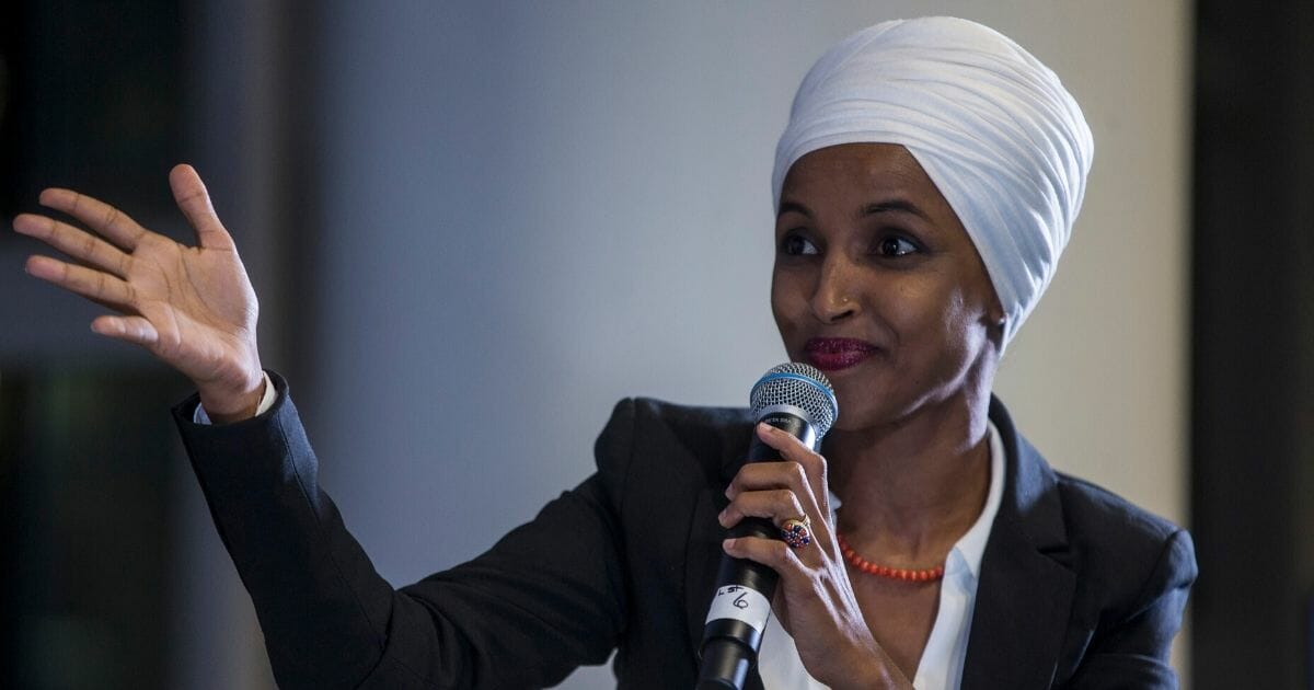 Minnesota Democratic Rep. Rep. Ilhan Omar speaks during a town hall hosted by the NAACP on Sept. 11, 2019 in Washington.