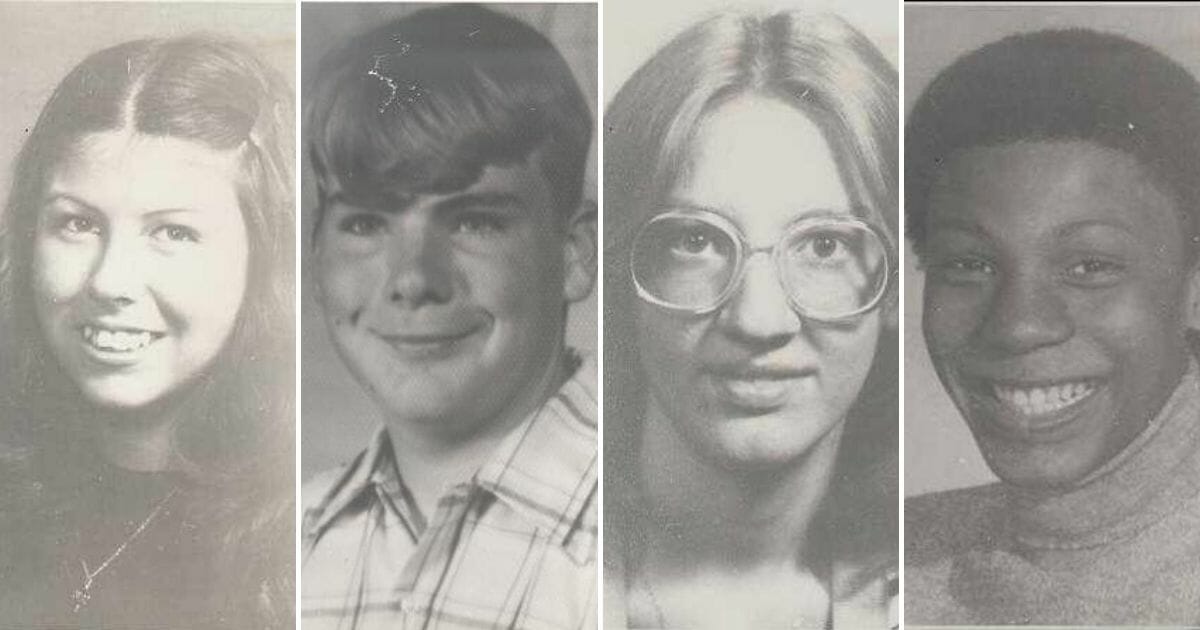 The victims of the Burger Chef Murders, in order as pictured: Jayne Friedt, 20, Daniel Davis, 16, Ruth Shelton, 18, and Mark Flemmonds, 16.