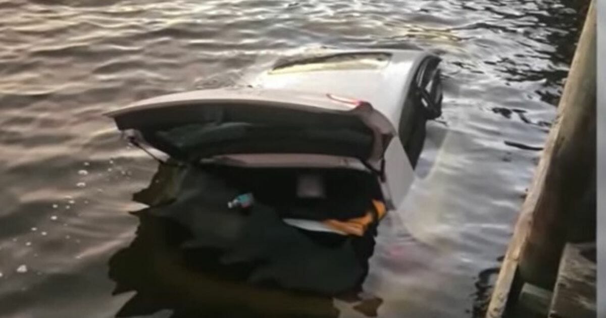 Car underwater