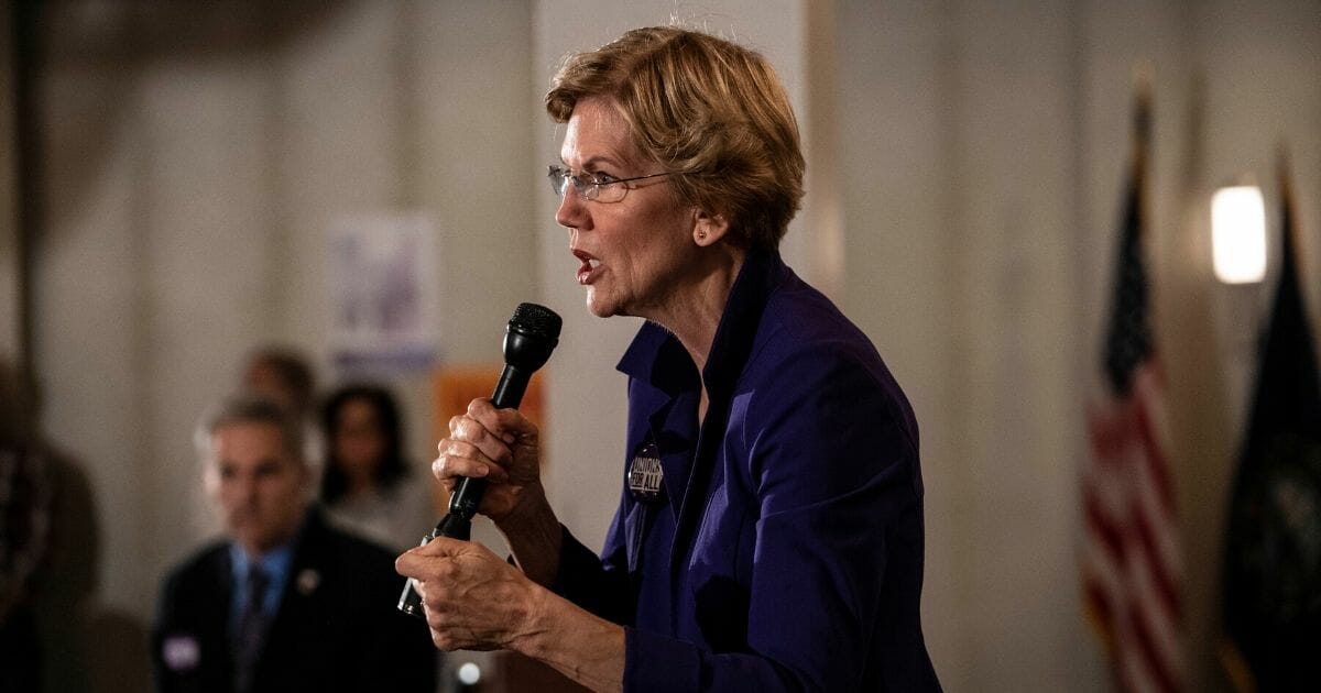 Democratic presidential candidate, Sen. Elizabeth Warren speaks to members of the SEA/SEIU Local 1984 union on Nov. 13, 2019 in Concord, New Hampshire.