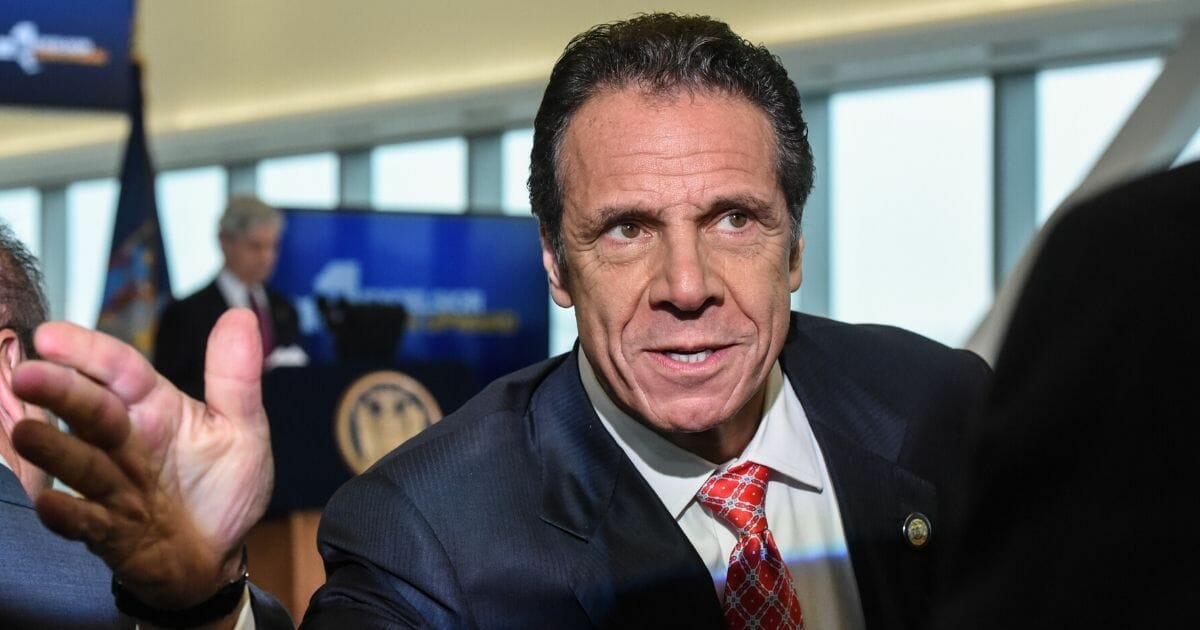 New York Gov. Andrew Cuomo arrives for a ceremony at LaGuardia Airport in Queens on Oct. 29, 2019.