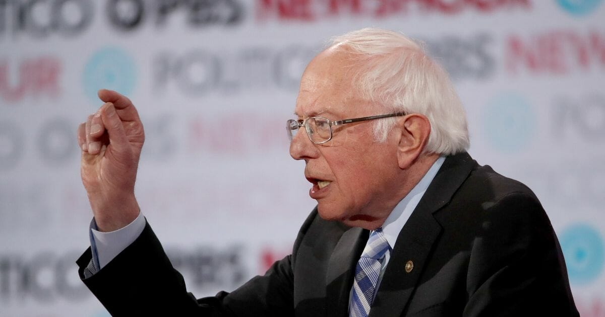 Vermont Sen. Bernie Sanders speaks during the Democratic presidential primary debate at Loyola Marymount University on Dec. 19, 2019, in Los Angeles.