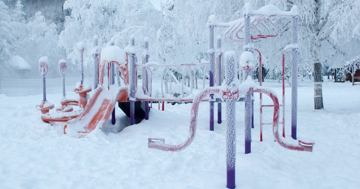 A playground in Fairbanks, Alaska.