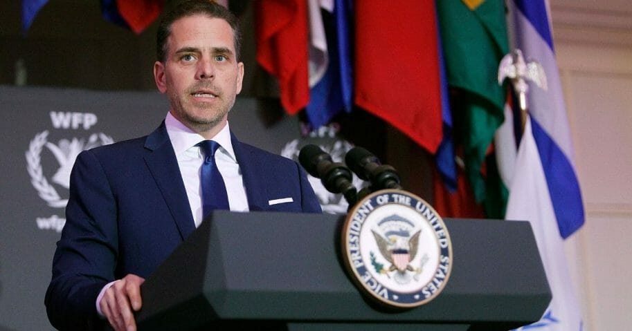 Hunter Biden speaks at the World Food Program USA's Annual McGovern-Dole Leadership Award Ceremony at Organization of American States on April 12, 2016, in Washington, D.C.