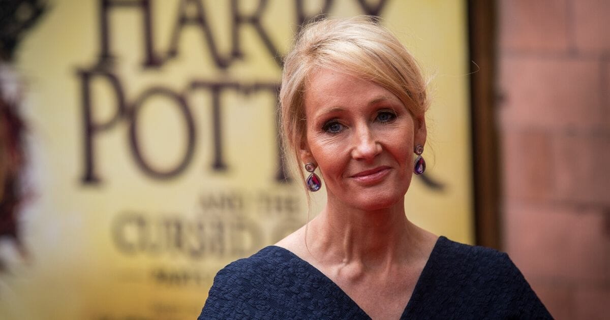 J.K. Rowling attends the press preview of "Harry Potter & The Cursed Child" at Palace Theatre in London on July 30, 2016.