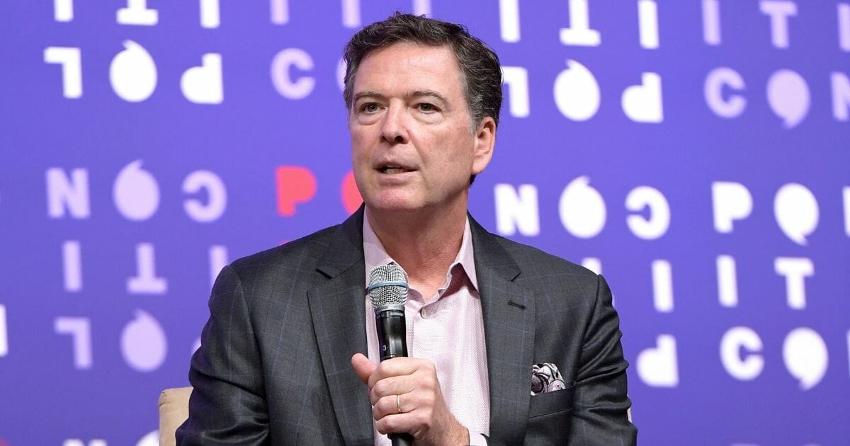 James Comey speaks onstage during the 2019 Politicon at Music City Center on Oct. 26, 2019, in Nashville, Tennessee.