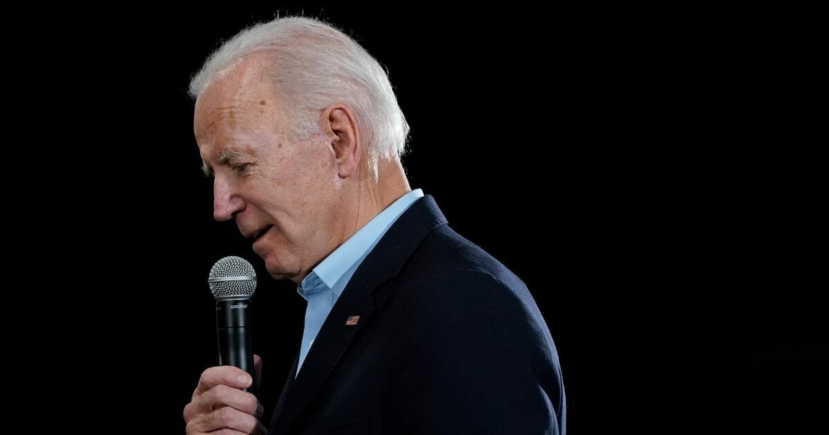 Democratic presidential candidate former Vice president Joe Biden campaigns Dec. 6, 2019, in Elkader, Iowa.