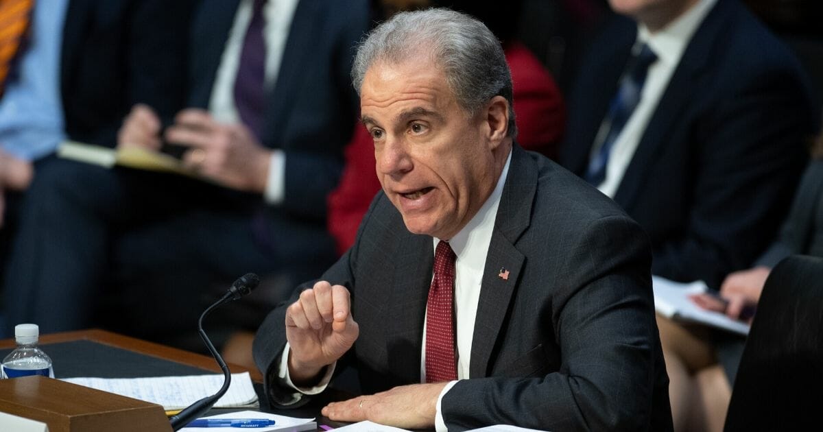 Justice Department Inspector General Michael Horowitz testifies about the Inspector General's report on alleged abuses of the Foreign Intelligence Surveillance Act (FISA) during a Senate Judiciary Committee hearing on Capitol Hill in Washington, D.C., Dec. 11, 2019.