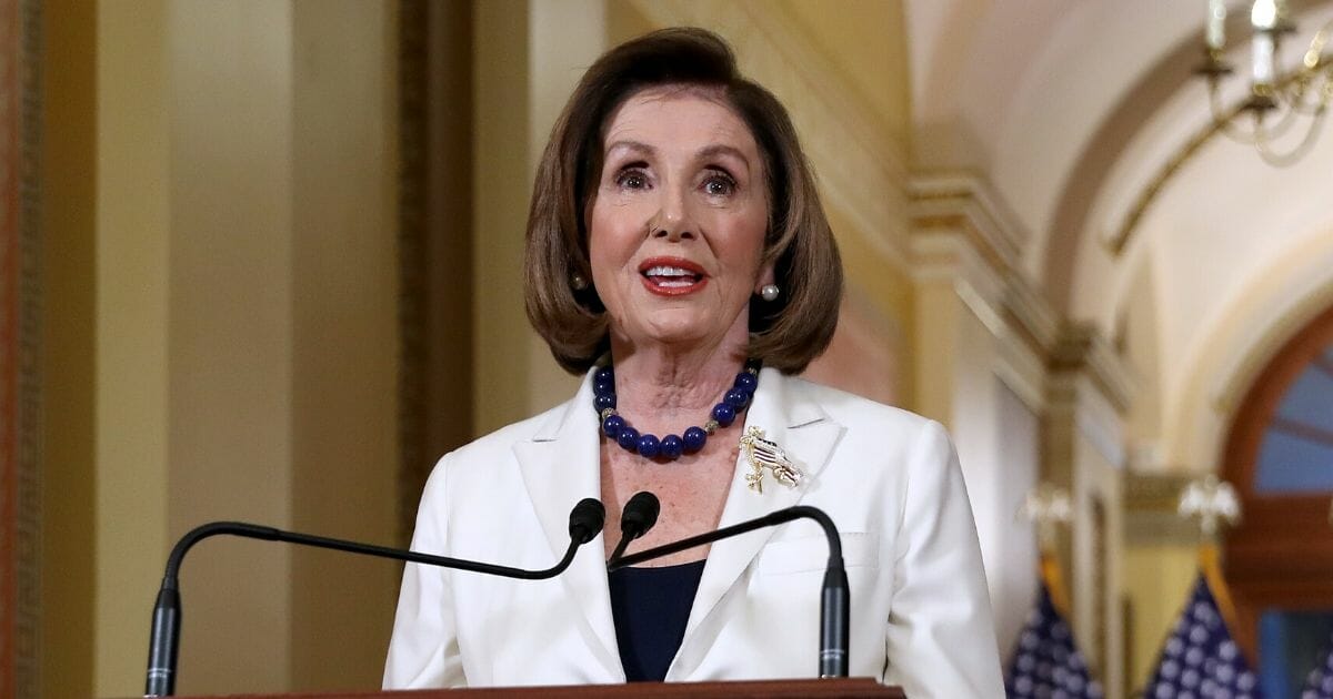 Speaker of the House Nancy Pelosi (D-Calif.) announced that the House will proceed with articles of impeachment against President Donald Trump at the Speaker's Balcony in the U.S. Capitol Dec. 5, 2019, in Washington, D.C.