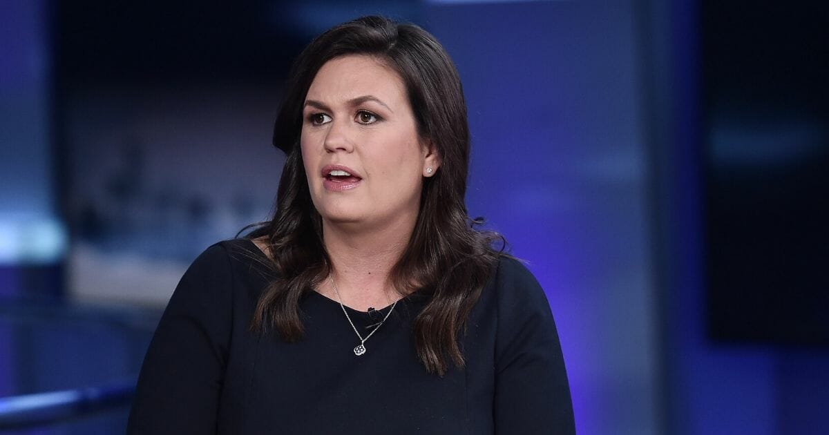 Fox News contributor Sarah Sanders visits "The Story with Martha MacCallum" on Sept. 17, 2019, in New York City.