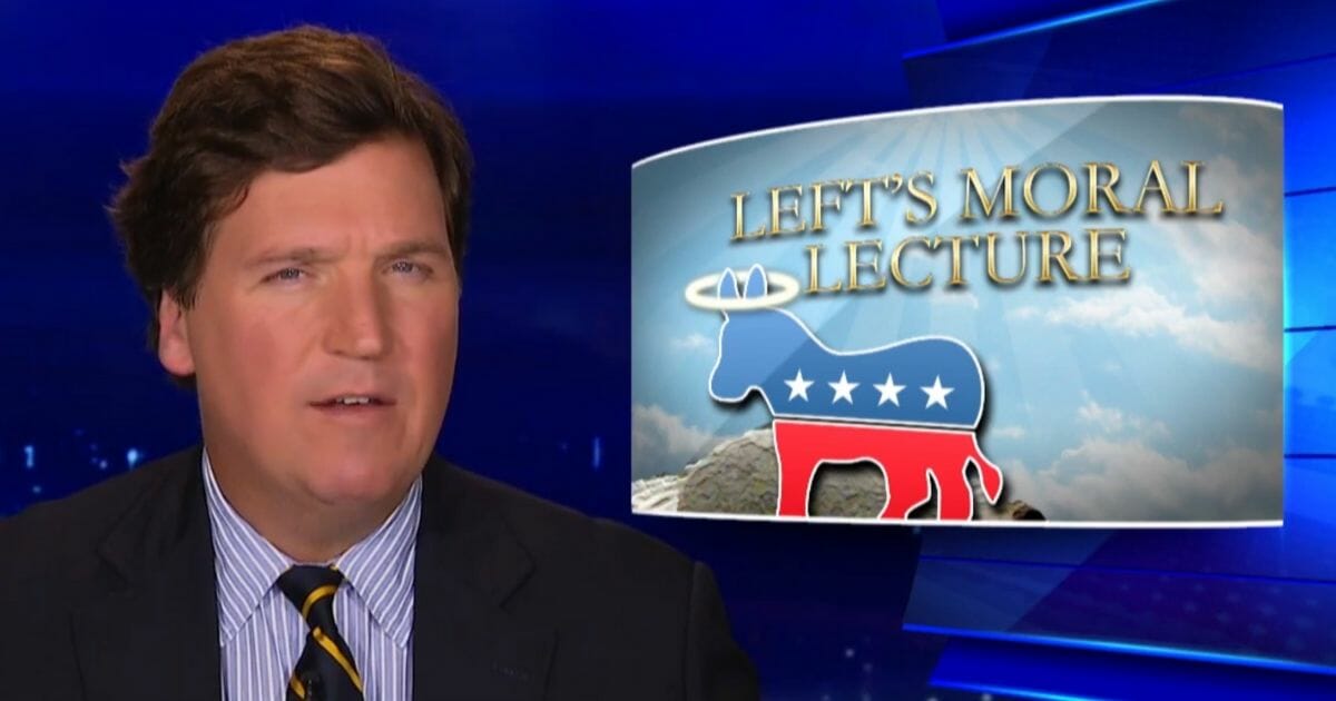 Fox News host Tucker Carlson discusses moral lectures from Democrats.