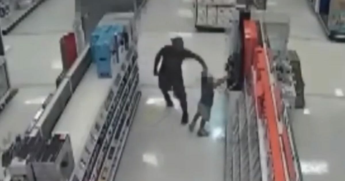A man savagely attacks a young boy in a California Target.